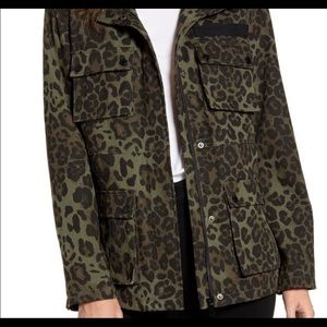 NWT Avec Les Filles olive green leopard jacket size XL from Nordstrom